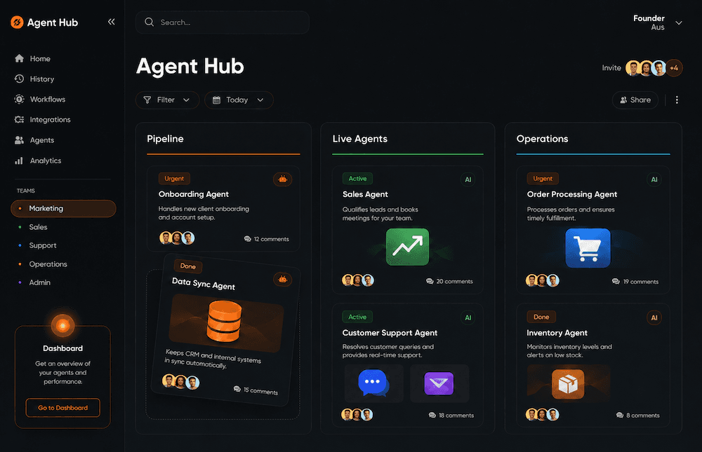 The Tuned Agent Hub